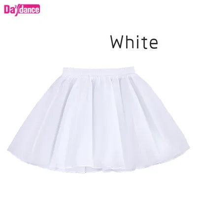 Girls Kids Ballet Skirt Sheer Chiffon Ballet Tutu Pink Kids Gymnastics Leotard Skirts Dance Skirt