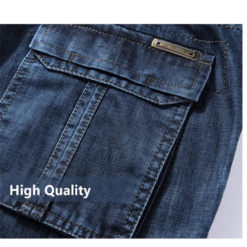 Cargo Jeans Men Big Size 29-40 42 44  Casual Multi-Pocket Jeans Male Clothes    Denim Jean Pants for Male Trousers