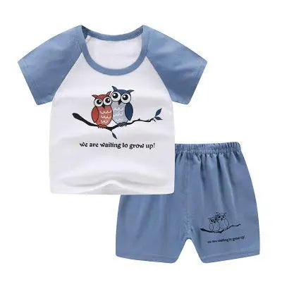 Summer Baby Kids Short Sleeves+shorts Baby Boy Fashion Clothing Sets Baby Girl Lovely Clothing Outfits