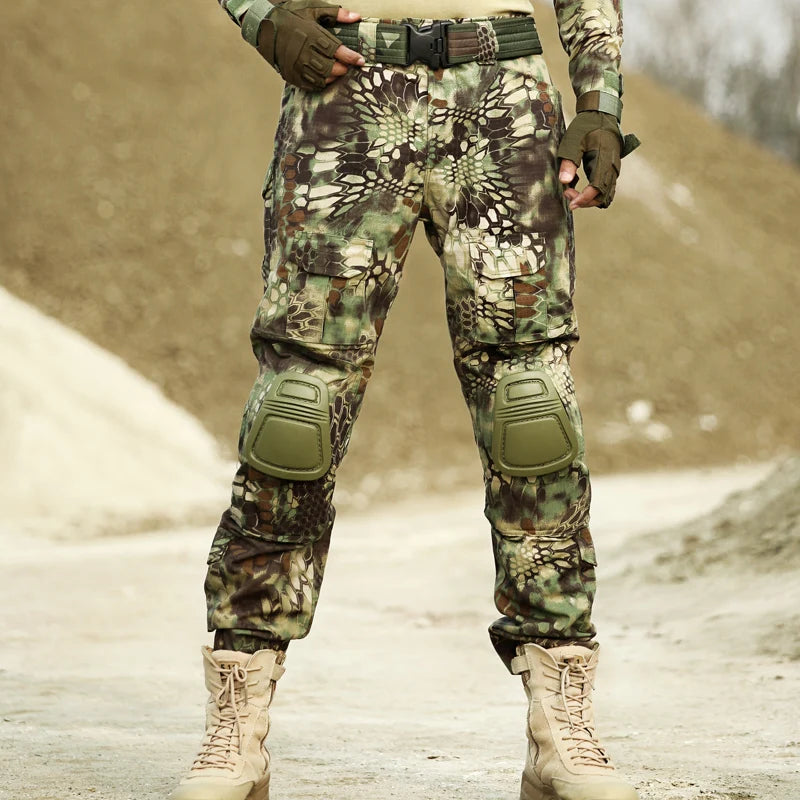 MEGE 12 Color Tactical Clothing of Uniform, Pants With Knee Pads, Clothing