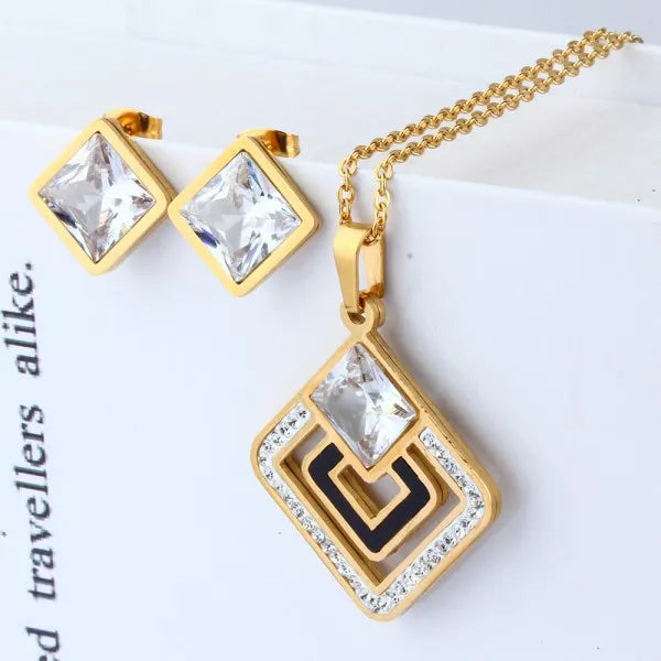 XUANHUA Stainless Steel Fashion Wedding Women Jewelry Sets Bridal Jewelry Sets Store Jewellery Indian Accessories for Women