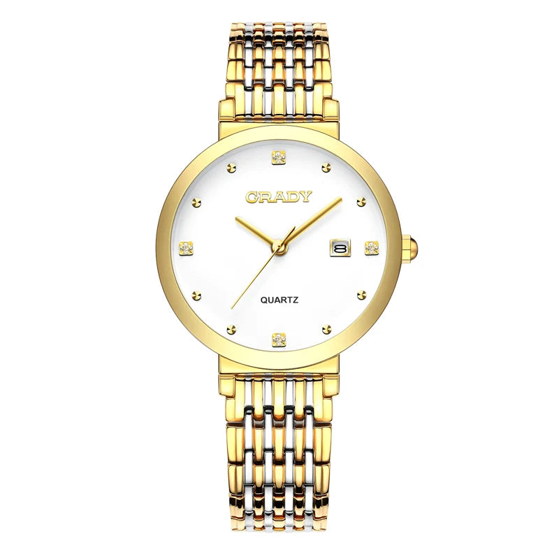 Women Watch Custom Logo Quartz Watches Japan Movt Stainless Steel Gold Watches for Ladies