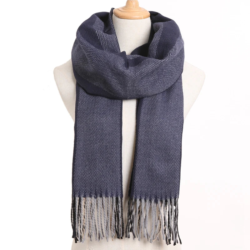 [VIANOSI] Luxury Design Men Scarf Foulard Plaid Scarves Poncho Casual Winter Scarfs Male Bufandas Hombre