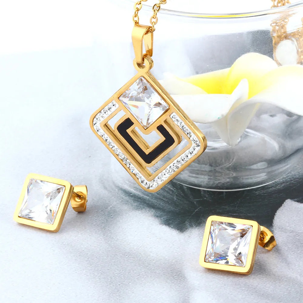 XUANHUA Stainless Steel Fashion Wedding Women Jewelry Sets Bridal Jewelry Sets Store Jewellery Indian Accessories for Women