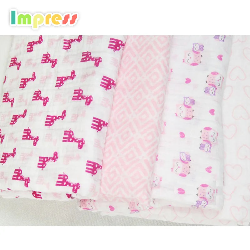 Soft Cotton Baby Blanket  Baby Muslin Swaddle Wrap