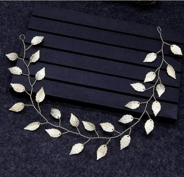 KMVEXO Hair Accessories 2023 Wedding Bridal Headband Leaves Hairband Women Head Ornament Ladies Hairs Jewelry