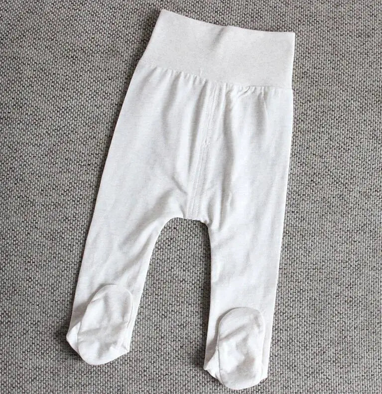 Baby Pants Cotton Infant Leggings Baby Boy Girl Footies Pants Baby Clothing Summer Kids Clothes High Waistband Baby Trousers