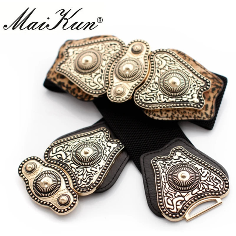 MaiKun Wide Belts for Women Belt Designer Brand Elastic Belt High Quality