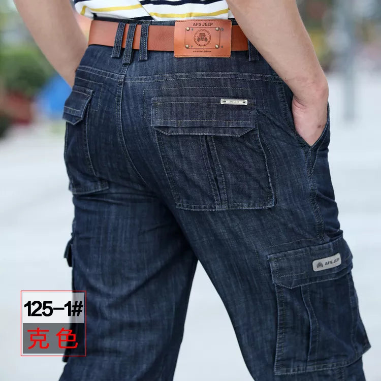 Cargo Jeans Men Big Size 29-40 42 44  Casual Multi-Pocket Jeans Male Clothes    Denim Jean Pants for Male Trousers