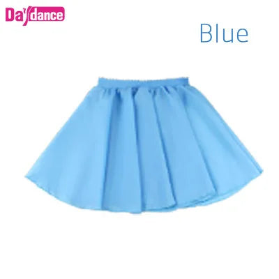Girls Kids Ballet Skirt Sheer Chiffon Ballet Tutu Pink Kids Gymnastics Leotard Skirts Dance Skirt