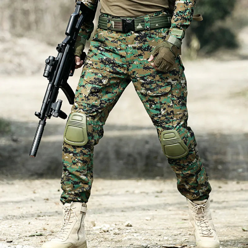 MEGE 12 Color Tactical Clothing of Uniform, Pants With Knee Pads, Clothing