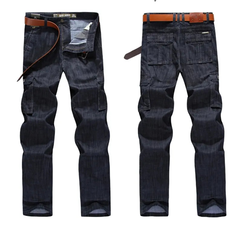 Cargo Jeans Men Big Size 29-40 42 44  Casual Multi-Pocket Jeans Male Clothes    Denim Jean Pants for Male Trousers