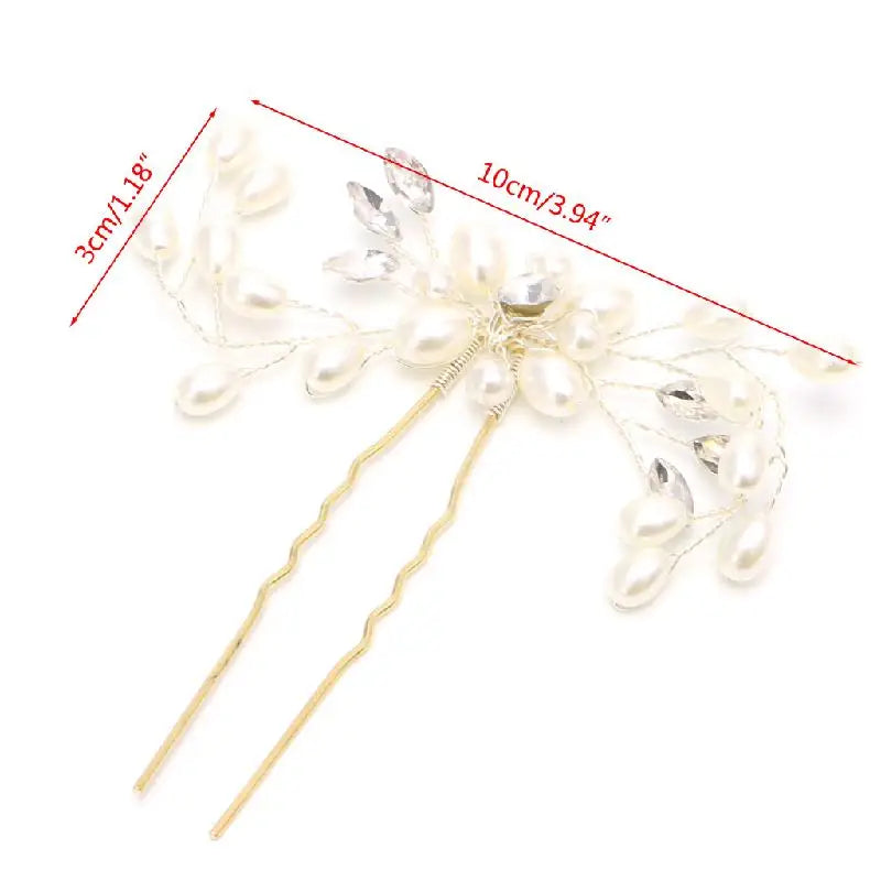 Festival Wedding Hair Accessories Bridal Hair Stick Floral Hairpin Beautiful Headdress Plait Hair Clip Vine Accessories