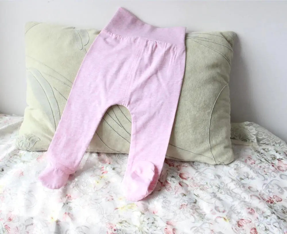 Baby Pants Cotton Infant Leggings Baby Boy Girl Footies Pants Baby Clothing Summer Kids Clothes High Waistband Baby Trousers
