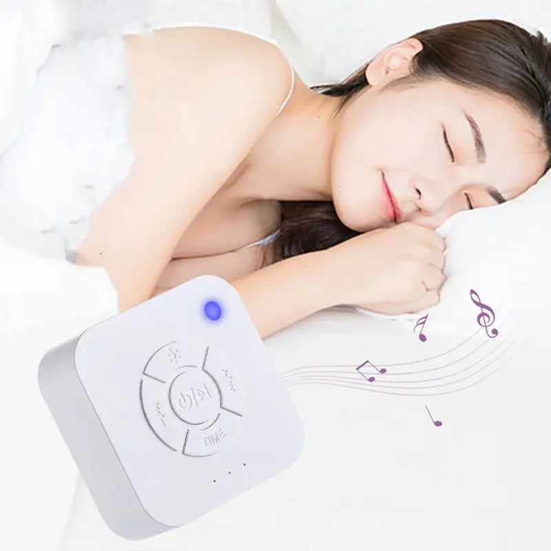 White Noise Machine USB Rechargeable Timed Shutdown Sleep Sound Machine for Sleeping & Relaxation for Baby Adult Office Travel