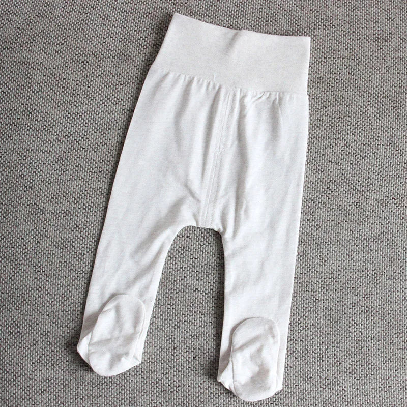 Baby Pants Cotton Infant Leggings Baby Boy Girl Footies Pants Baby Clothing Summer Kids Clothes High Waistband Baby Trousers