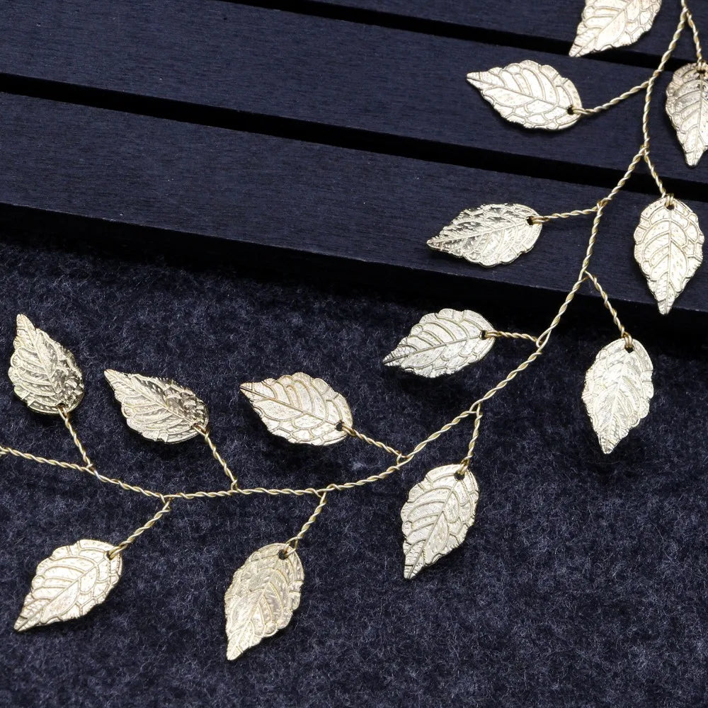 KMVEXO Hair Accessories 2023 Wedding Bridal Headband Leaves Hairband Women Head Ornament Ladies Hairs Jewelry