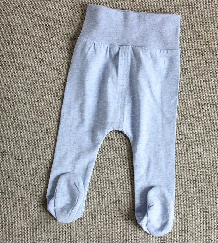 Baby Pants Cotton Infant Leggings Baby Boy Girl Footies Pants Baby Clothing Summer Kids Clothes High Waistband Baby Trousers
