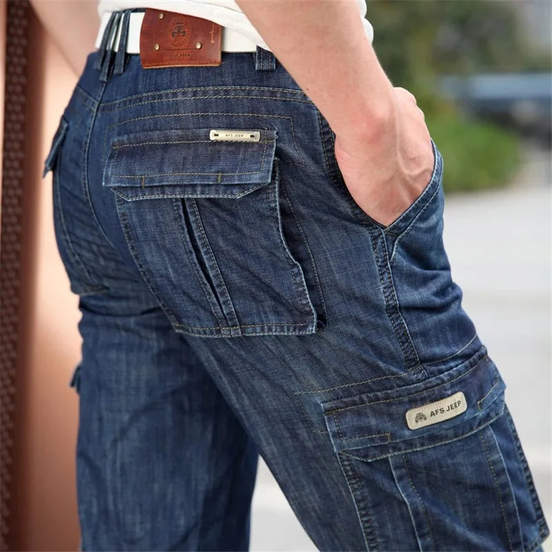 Cargo Jeans Men Big Size 29-40 42 44  Casual Multi-Pocket Jeans Male Clothes    Denim Jean Pants for Male Trousers