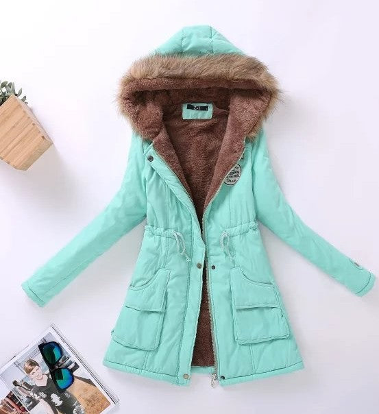 Winter Coat Women New Parka Casual Outwear Hooded Thickening Cotton Coat Winter Jacket Fur Coats Women Clothes