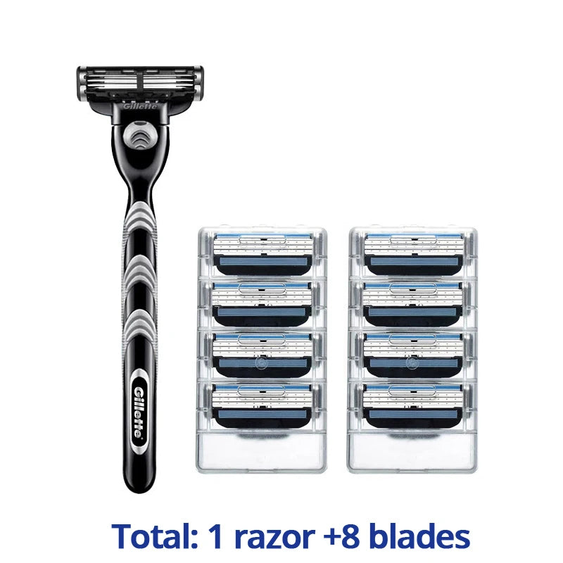 Gillette Mach 3 Shaving Razor Blades for Men'S Face Replaceable Sharp Shaver Razor Blade Mach3 Cassette Shaving Blade Refill