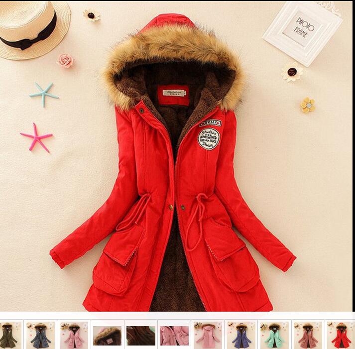 Winter Coat Women New Parka Casual Outwear Hooded Thickening Cotton Coat Winter Jacket Fur Coats Women Clothes