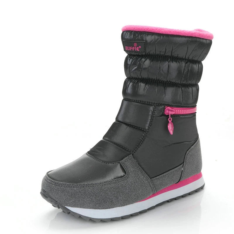 Women Winter Boots Lady Warm Shoes Women's Snow Boot Inside Mixed Natural Wool Solid Color White Winter Boots