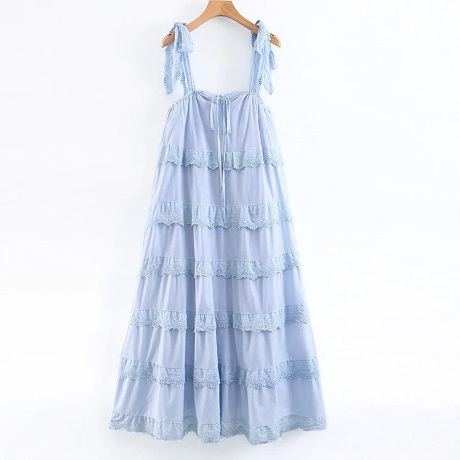 TEELYNN White Boho Dress Solid Cotton Strap Dress Summer Dresses Sexy Sleeveless Lace Beach Wear Hippie Women Dresses Vestidos