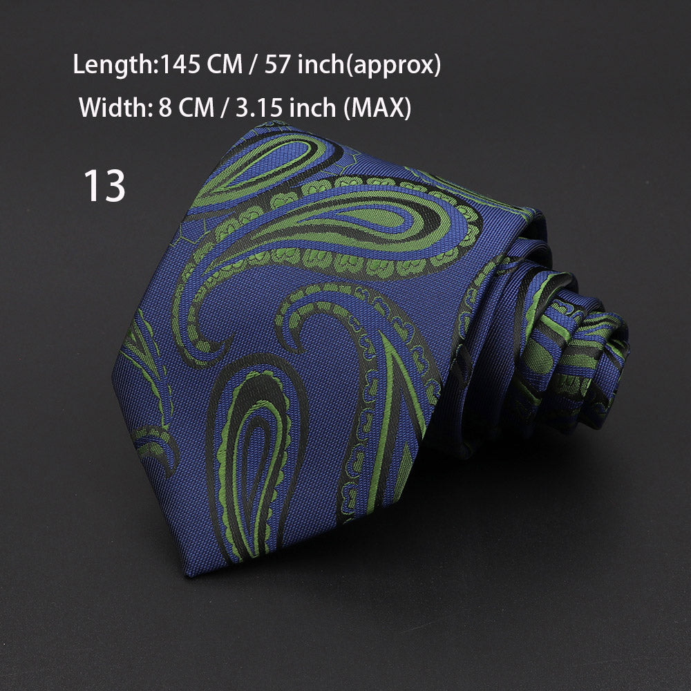 Fashion Neckties Classic Men's Stripe Necktie Royal Blue Wedding Ties Jacquard Woven Silk Men Solid Tie Polka Dots Neck Ties
