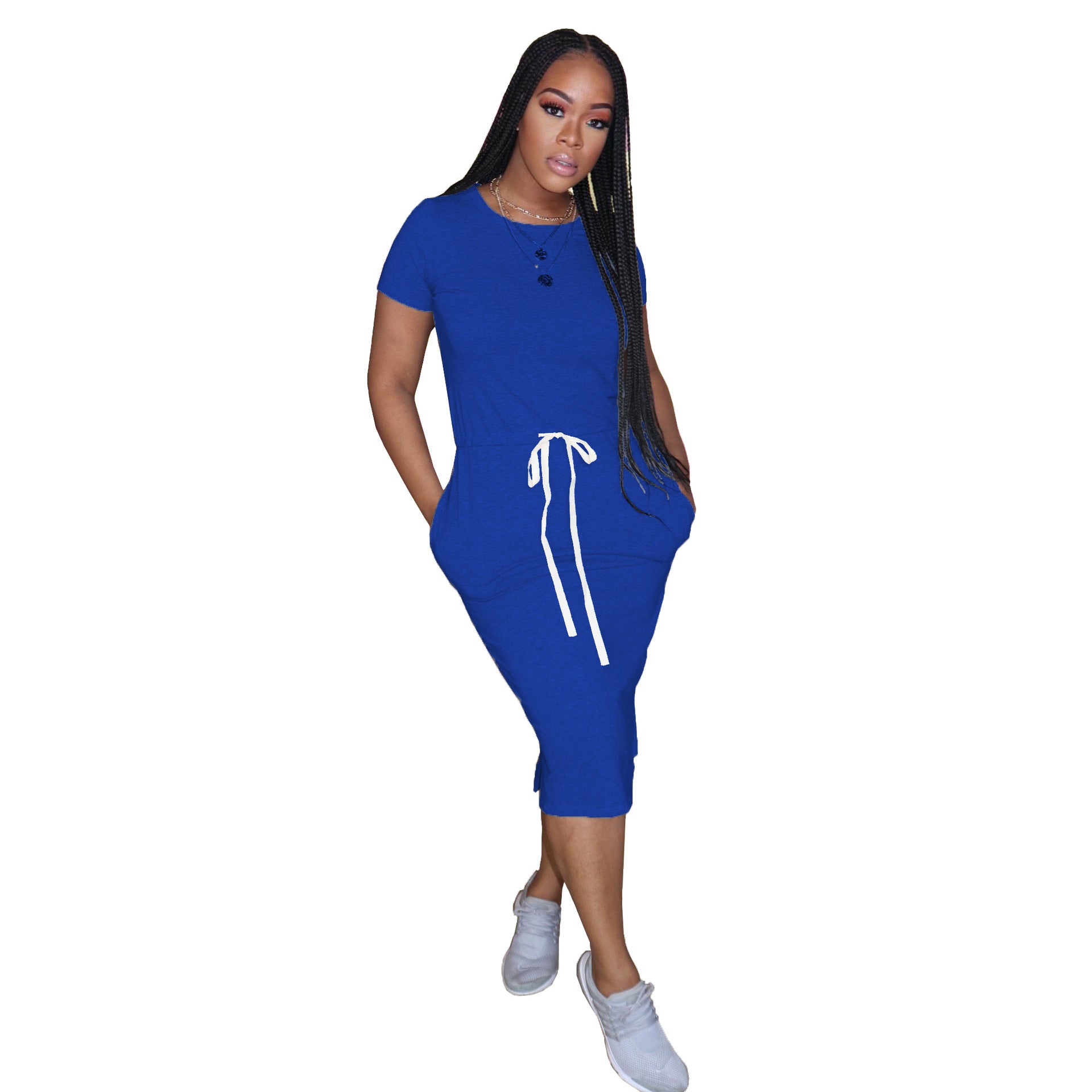 New Arrivals Women Dresses Summer Clothing Casual+Dresses Midi T Shirt Dress