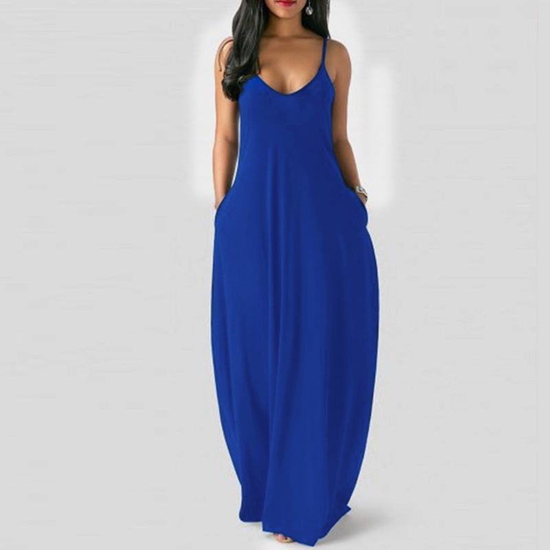 Summer Fashion Maxi Dress Women Suspender Women Dresses Summer Ladies Dresses Women Beach