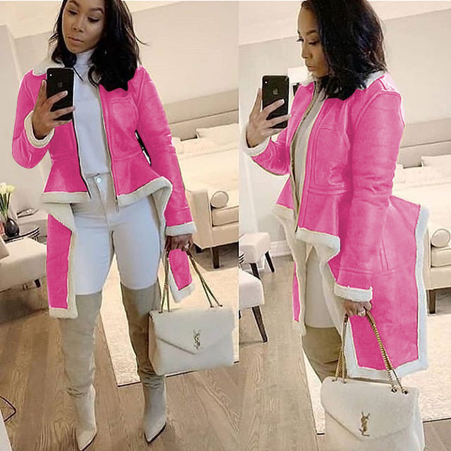 JY040 Designers Wool Coat Womens Jackets and Coat Inside Fur Winter Fashion Plus Size Women's Coats