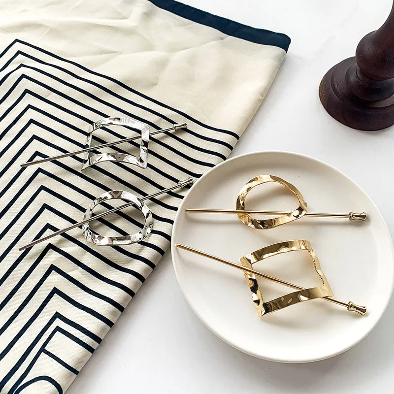 2021 New Hair Sticks Elegant Simplicity Metal Hairpin Hair Clips for Women Japanese Hair Sticks Hairpin Girls Hair Accessories