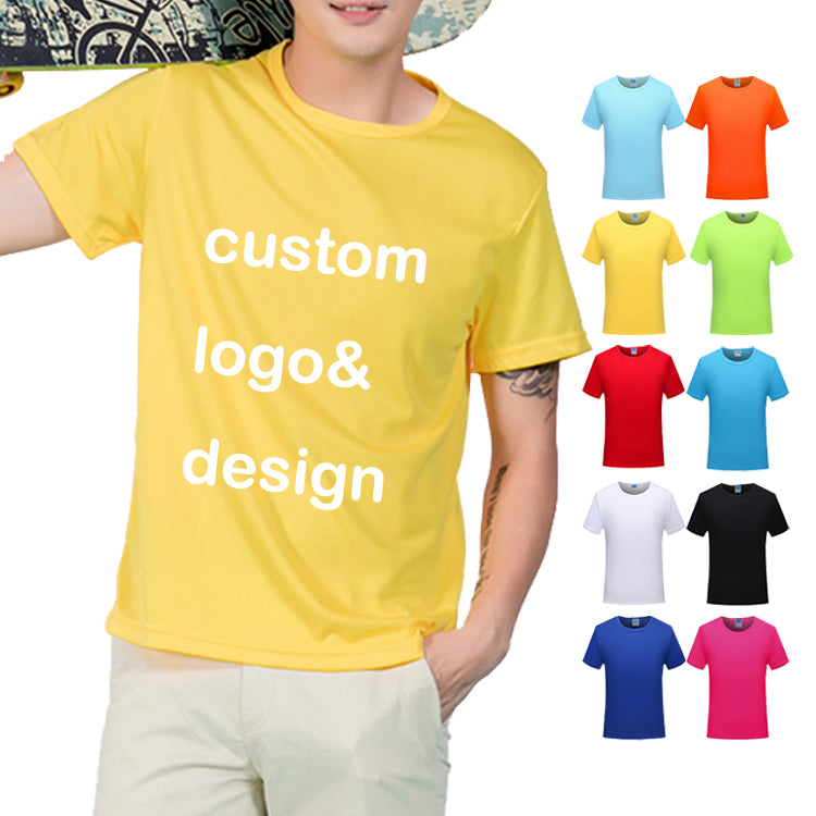 Plain Dry Fit Sublimation T Shirts Blank Sport Tshirts 100 Polyester T Shirt Wholesale Running T Shirts Custom Printing T-Shirts
