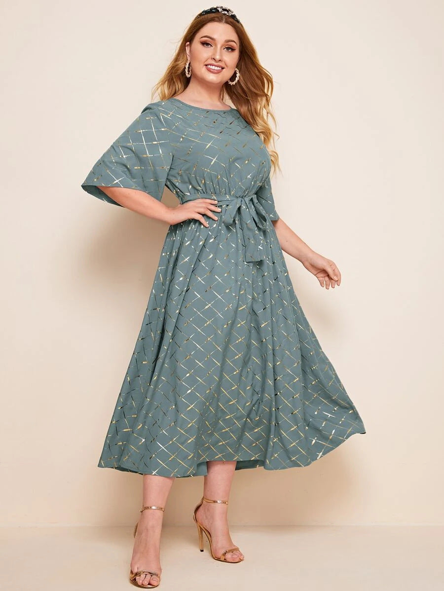 Casual Dresses Women Elegant Floral Design Elegant Plus Size Dress Customized Elegant Office Ladies Dresses