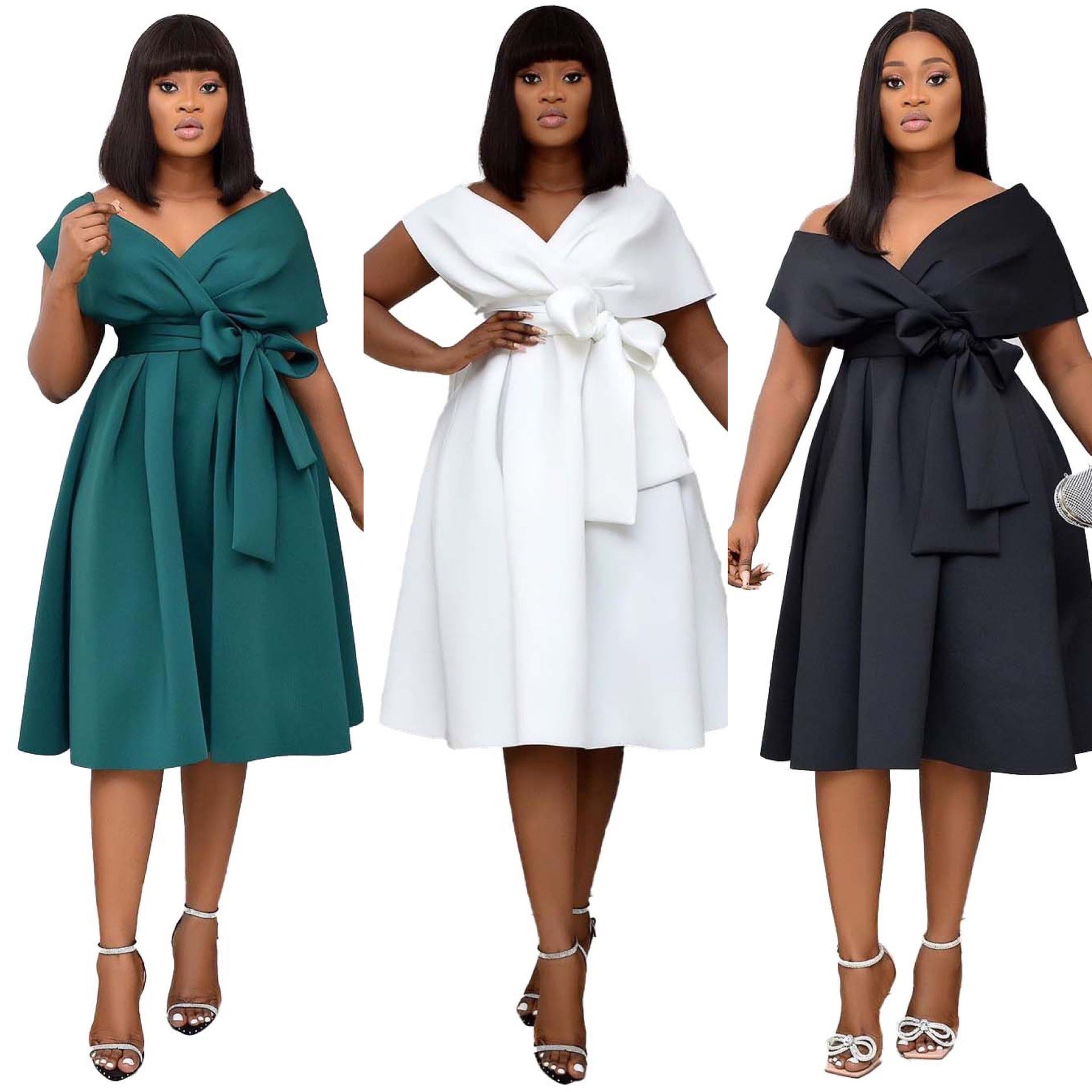Fashion African Womens Dresses Off Shoulder Plus Size Dress Evening Dinner Dresses