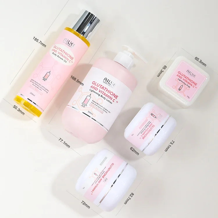Skincare Set Anti Acne Dark Spot Whitening Private Label Body Oil Lotion Soap Face Body Cream Brightening Skin Care Set (New)