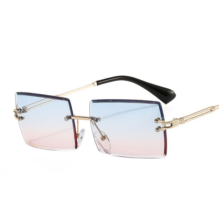 Fashionable Square Sunglasses Vintage Rimless Sunglasses 2022 Women  Custom  2022 Sunglasses