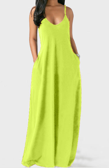 Summer Fashion Maxi Dress Women Suspender Women Dresses Summer Ladies Dresses Women Beach