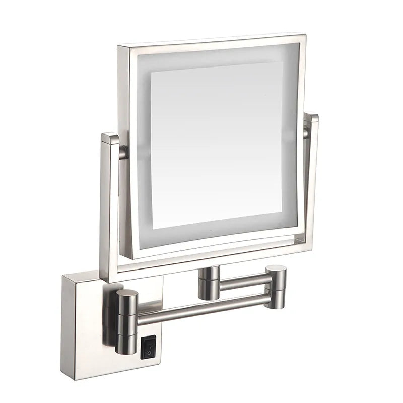 Wall Magnifying Mirror Shaving Bathroom Mirror Double Sided Folding Mirror