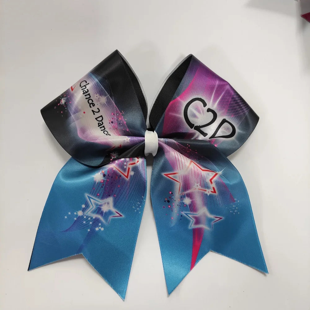 Normzl Print Micro Girl Child  Shiny Cheer Hair Bow Hair Accessories Baby Headband