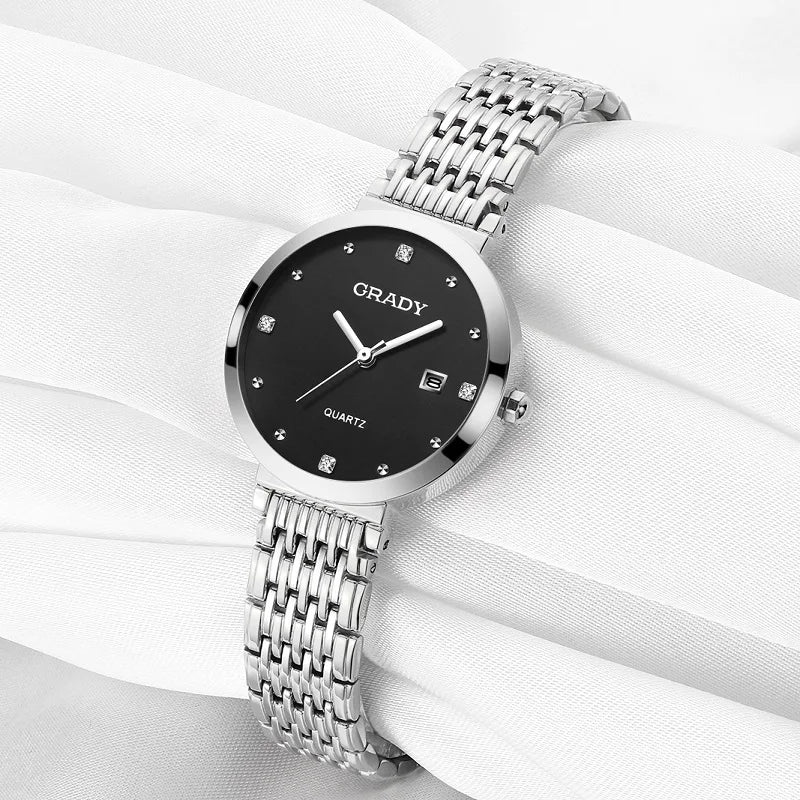 Women Watch Custom Logo Quartz Watches Japan Movt Stainless Steel Gold Watches for Ladies
