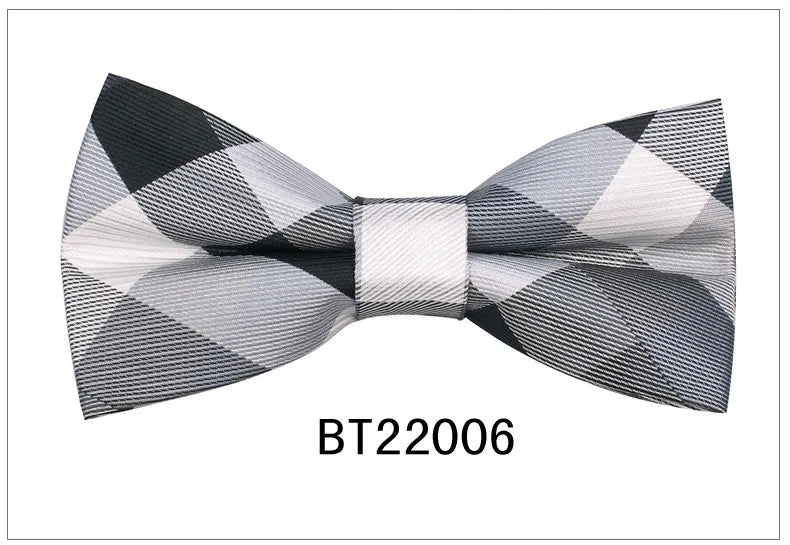 Italian Silk Tie Checked Plaid Pleated Neck Ties for Men Business 7CM Polyester Ties Business