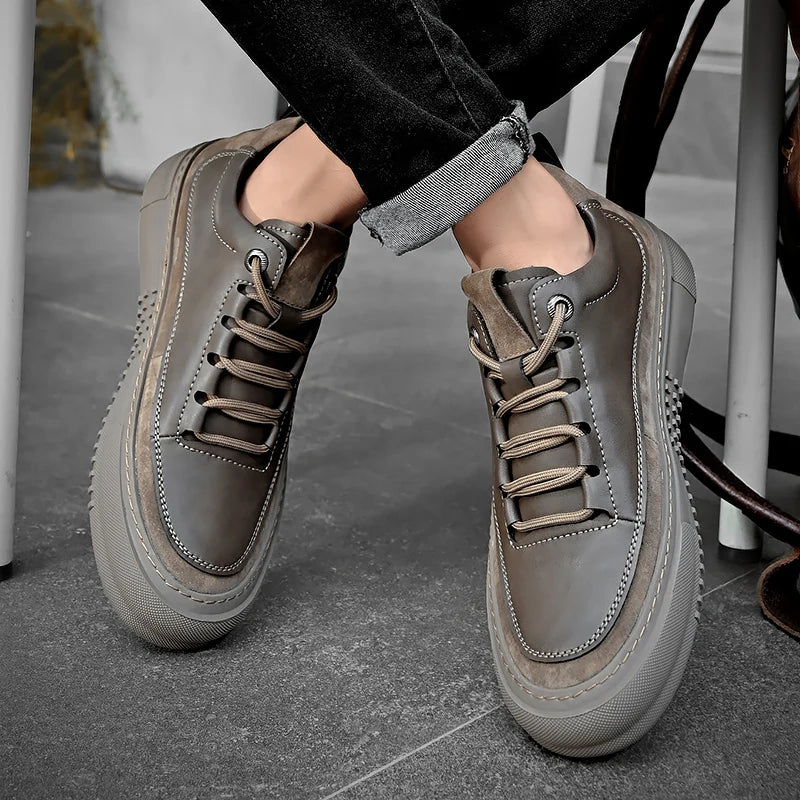 Fashion Men Shoes Sneakers Breathable New Loafers Shoes Casual Sneakers Leather Handmade Men Shoes Sneakers
