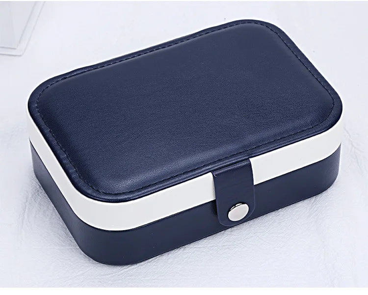 Jewelry Box for Earrings Ring Necklaces Storage PU Leather Box for Jewelry Portable Organizer for Jewelry Travel Jewelry Case