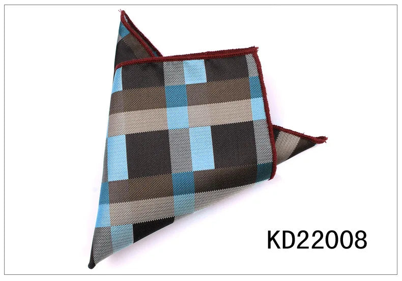 Italian Silk Tie Checked Plaid Pleated Neck Ties for Men Business 7CM Polyester Ties Business