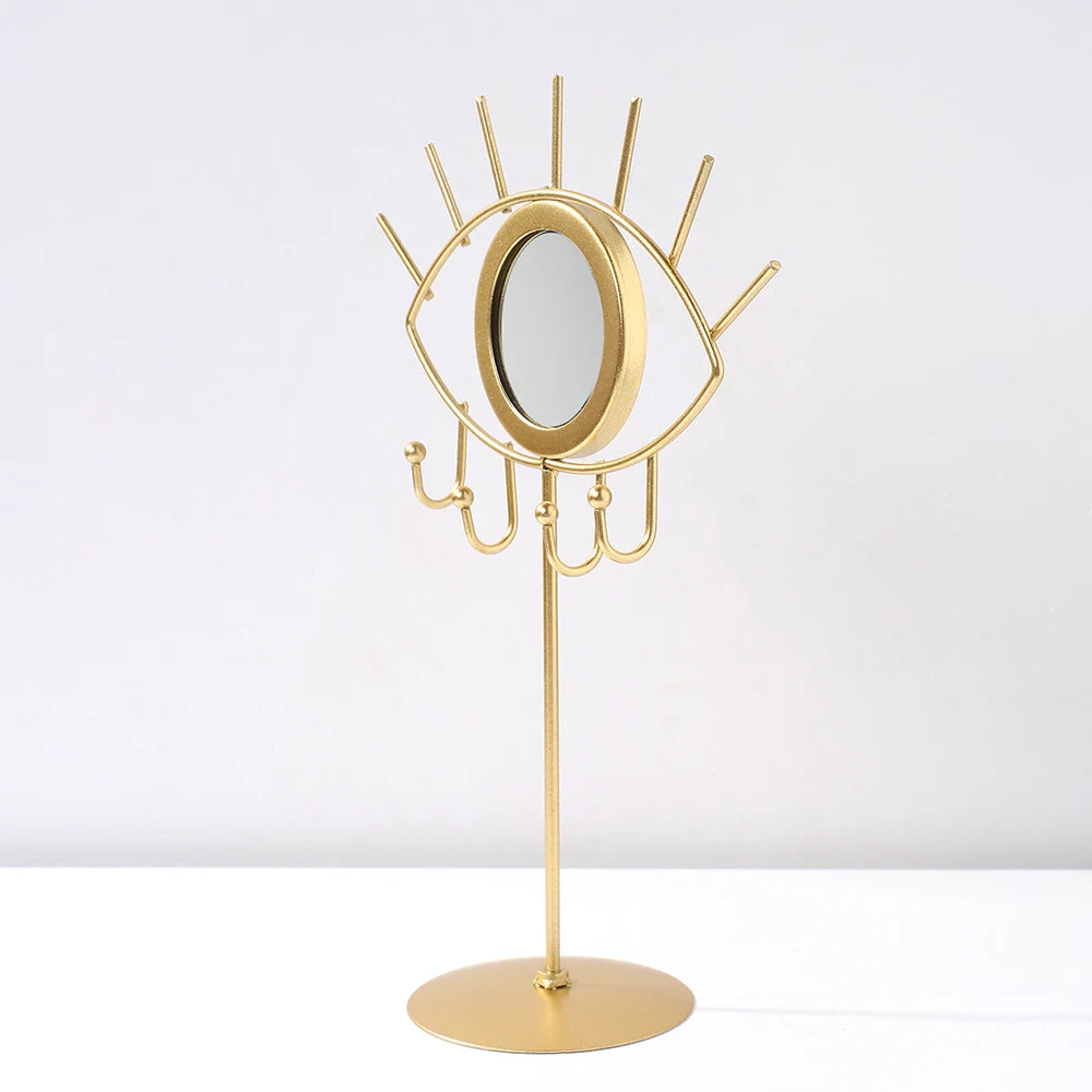 Gold Eye Table Mirror  Makeup Mirrors Boho Home Decor Living Room Decoration Bedroom Cosmetic Dressing Tabletop Mirror Evil Eye