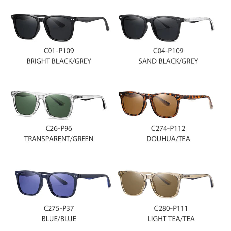 2025 New Polaroid Sunglasses Unisex Square Vintage Sun Glasses Famous Brand Sunglases Polarized Sunglasses for Women Men W3399