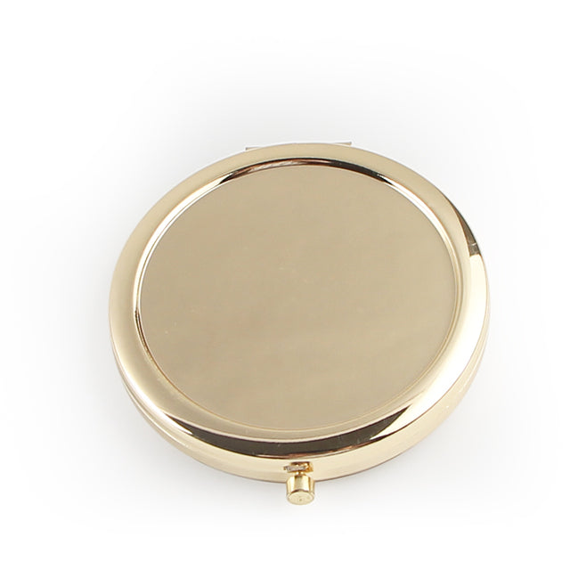 Wholesale 70mm Sublimation Blank Compact Pocket Mirrors Cosmetic Make Up Small Hand Round Mirror