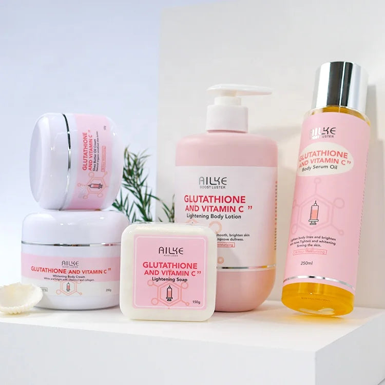 Skincare Set Anti Acne Dark Spot Whitening Private Label Body Oil Lotion Soap Face Body Cream Brightening Skin Care Set (New)